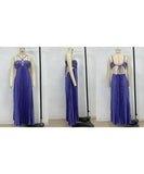 Solid Color Plunging Pleated Sleeveless Halter Dress for You