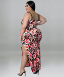 Stylish Print Halter Sexy Hip Wrap Dress for Effortless Elegance