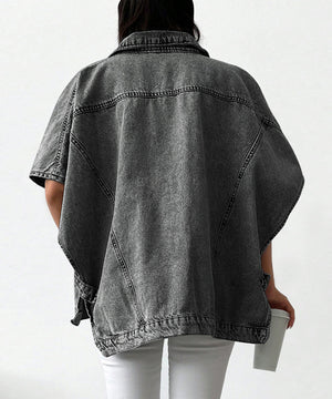 Relaxed Oversized Drop Shoulder Casual Jacket For Women