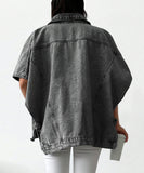 Relaxed Oversized Drop Shoulder Casual Jacket For Women