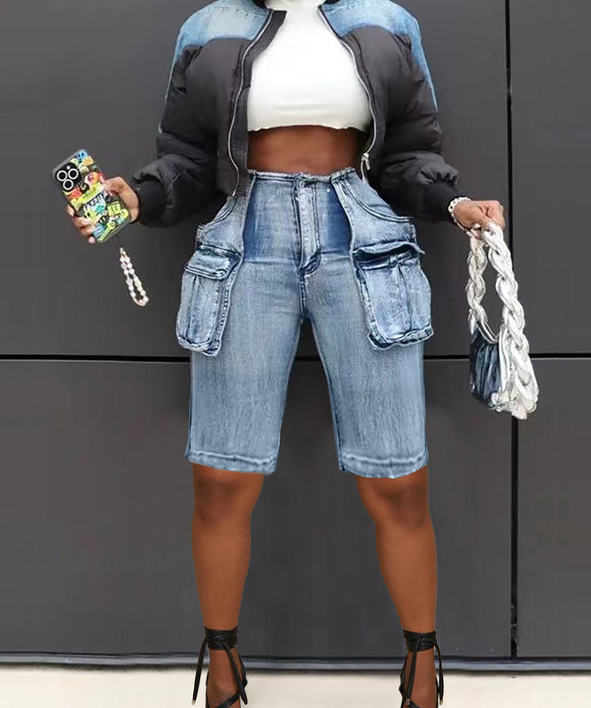 Vintage Denim Five Inch Workwear Shorts for Effortless Style