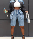 Vintage Denim Five Inch Workwear Shorts for Effortless Style