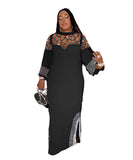 Chic Burn Burn Drill Hollowed-Out Loose Side Slit Dress