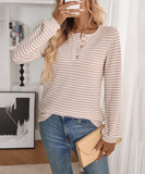 Casual Button-Down Long-Sleeve T-Shirt Soft Everyday Comfort