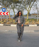 Relaxed Check Suit Set With Modern Smart Style For Women