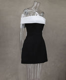 One-Shoulder Fitted Waist Bow Dress Elegant Evening Wear Chic Silhouette Dramatic Bow Detail