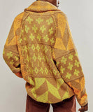 Relaxed Floral Print Cardigan For Women Long Sleeve