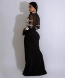 Sexy Hot Drill Perspective Splicing Slim Split Dress Chic
