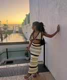 Striped Bikini Casual Vest Top Set for Trendy Summer Looks