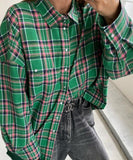 Stylish Plaid Long-Sleeved Shirt with Lapel for Every Occasion
