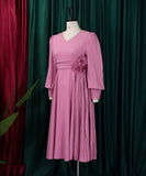 Plus Size Solid Color A-Line Dress for Effortless Style