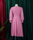 Plus Size Solid Color A-Line Dress for Effortless Style