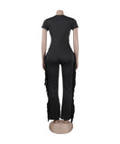 Fringed Figure-Hugging One-Piece Suit in Multiple Vibrant Colors