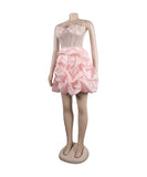 Chic Hot Drill Stretch Cake Dress With Suspenders Style