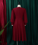 Plus Size Solid Color A-Line Dress for Effortless Style