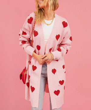 Relaxed Oversized Womens Sweater Coat Mid Length Classic