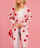 Relaxed Oversized Womens Sweater Coat Mid Length Classic