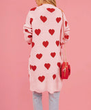 Relaxed Oversized Womens Sweater Coat Mid Length Classic