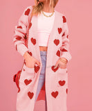 Relaxed Oversized Womens Sweater Coat Mid Length Classic