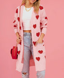 Relaxed Oversized Womens Sweater Coat Mid Length Classic