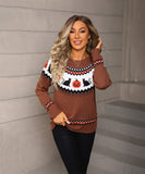 Knitted Christmas Halloween Sweater Women Cozy And Festive