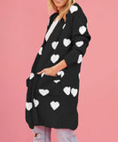 Relaxed Oversized Womens Sweater Coat Mid Length Classic