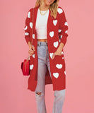 Relaxed Oversized Womens Sweater Coat Mid Length Classic