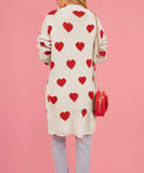 Relaxed Oversized Womens Sweater Coat Mid Length Classic