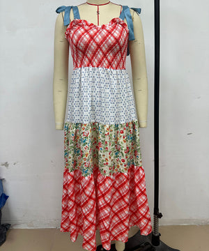 Stylish Women's Printed Halter Dress in Vibrant Colors