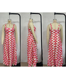Vacation Style French Halter Floral Printed Maxi Dress