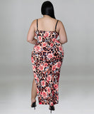 Stylish Print Halter Sexy Hip Wrap Dress for Effortless Elegance
