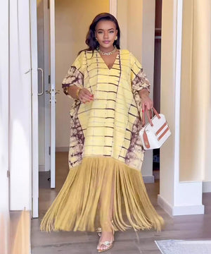 Vibrant Casual Fringed Dress for Effortless Summer Style