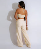 Sexy Slits Fitted Two-Piece Set in Black Yellow Apricot White