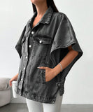 Relaxed Oversized Drop Shoulder Casual Jacket For Women