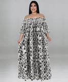 Plus Size Long Sleeve Maxi Dress Comfortable Stretchy Elegant
