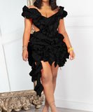 Beaded Backless Sleeveless Evening Dress For Party Black