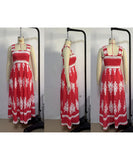 Vacation-Style Halter Top Beach Dress with High Waist Skirt