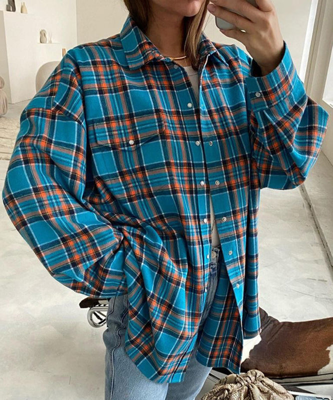 Stylish Plaid Long-Sleeved Shirt with Lapel for Every Occasion