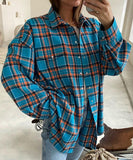 Stylish Plaid Long-Sleeved Shirt with Lapel for Every Occasion