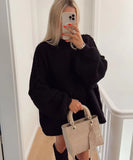 Slim Fit Round Neck Sweater In Khaki Beige Black Colors