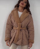 Collared Waist-Hugging Belted Coat With Tailored Silhouette For Women