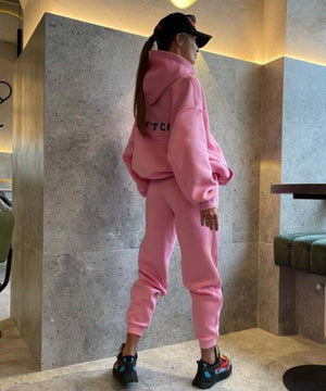 Trendy Printed Hooded Sportswear Hoodie Set