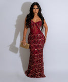 Glamorous Sequin Fashion Halter Wrap Hip A-Line Dress