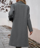 Elegant Cowl Neck Cardigan Overcoat