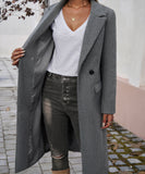 Elegant Cowl Neck Cardigan Overcoat