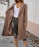 Elegant Cowl Neck Cardigan Overcoat