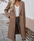 Elegant Cowl Neck Cardigan Overcoat
