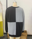 Casual Patchwork Collar Long Sleeve Pullover Soft And Cozy