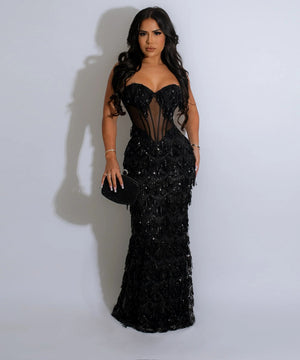 Glamorous Sequin Fashion Halter Wrap Hip A-Line Dress