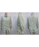 Lace Cutout Casual Long Sleeve Two Piece Polyester Set